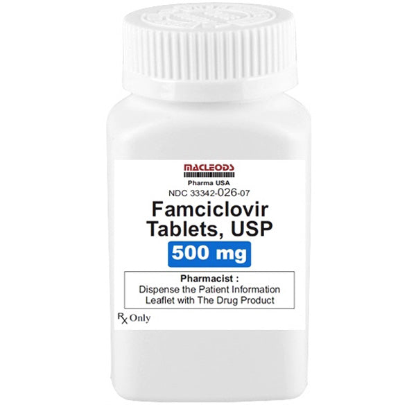 Famciclovir Tablets 250 mg by Macleods NDC 33342-0025-07