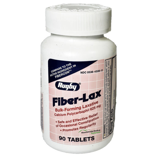 Fiber-Lax Laxative Tablets (Calcium Polycarbophil 625 mg) by Rugby 00536-4306-11