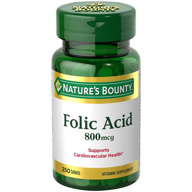 Folic Acid 800mcg Tablets by Natures Bounty