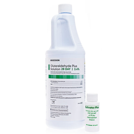 Glutaraldehyde Plus Solution 28 Day High-Level Disinfectant 32 oz with Activation Bottle