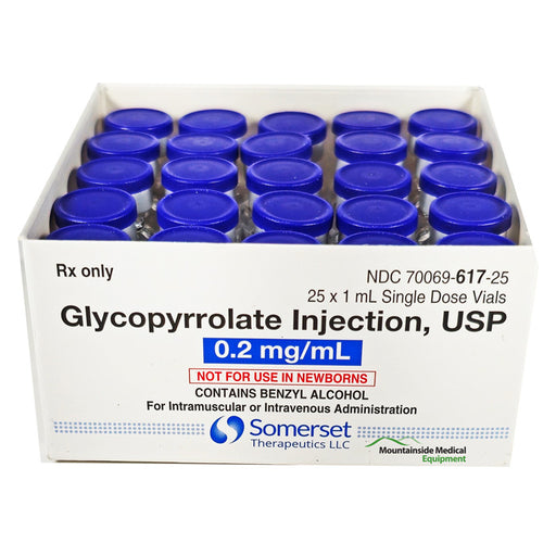 Glycopyrrolate Injection 0.2 mg vial; controls secretions, supports anesthesia, enhances comfort during surgical procedures.