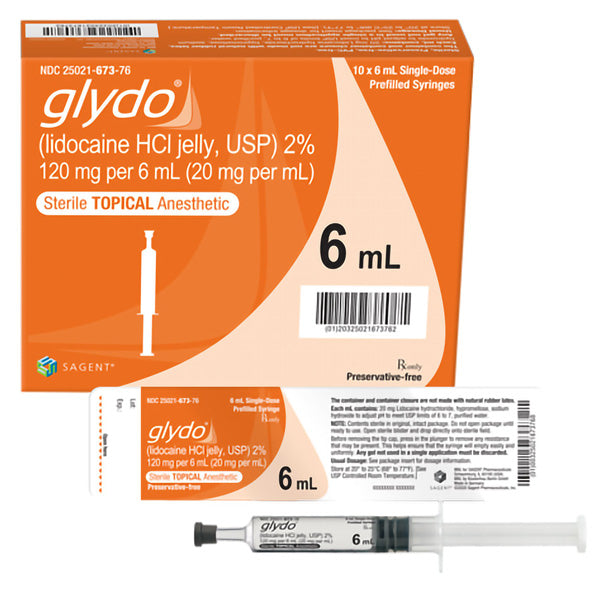 Glydo Lidocaine Jelly 2% Prefilled Syringe 6 mL 20 mg