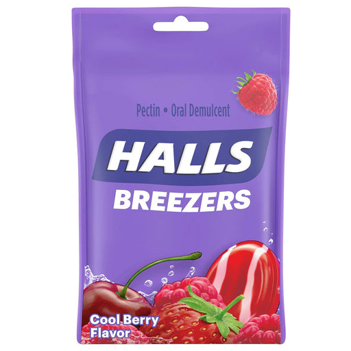 Halls Breezers Cough Drops with Cool Berry Flavor