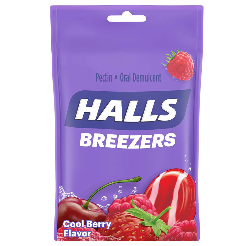 Halls Breezers Cough Drops with Cool Berry Flavor