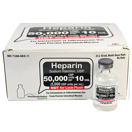 Heparin Sodium Injection USP 50000 Units Per 10 mL Multiple Dose Vials by Meitheal NDC 71288-0403-11