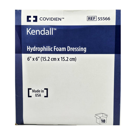 Hydrophilic Foam Dressing Non-Adhesive without Border 6 x 6 Kendall 55566