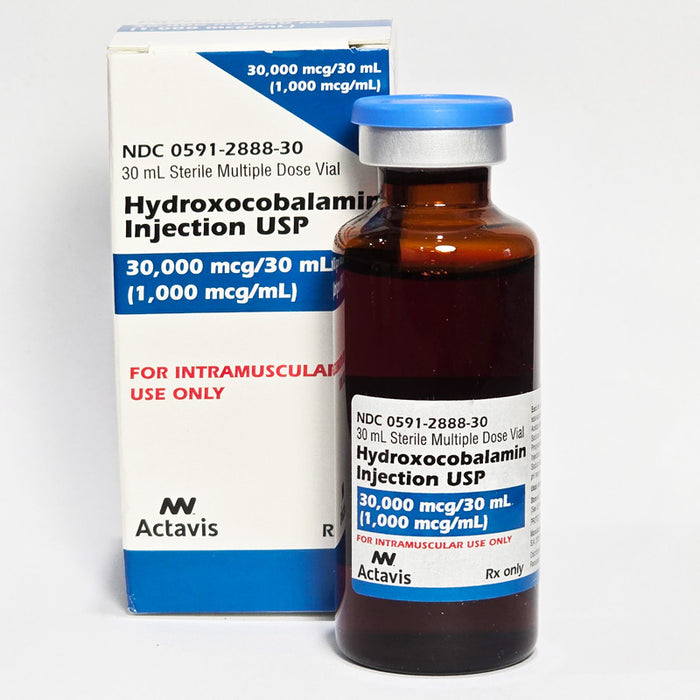 Hydroxocobalamin Injection 1000 mcg Vitamin B 12 NDC 00591-2888-30