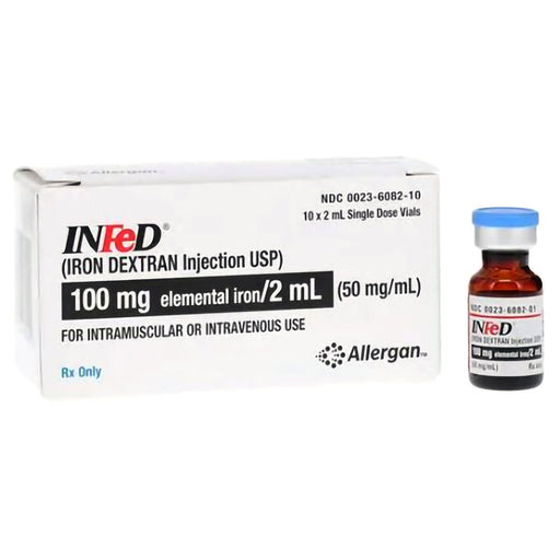 INFeD Iron Dextran Complex 50 mg for Injection Single Dose Vials 2 mL