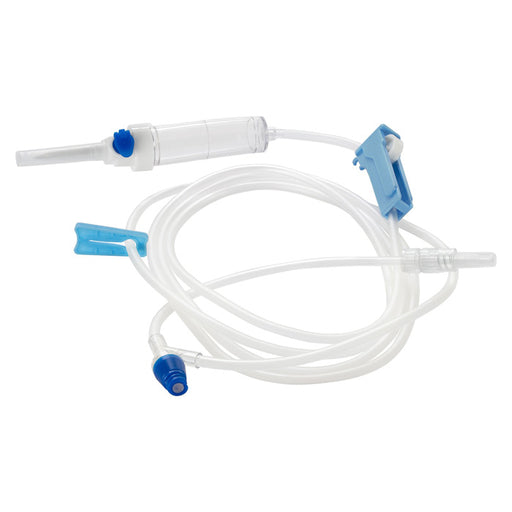 IV Administration Set, Gravity 20 Drops with 1 Port, 75 inch Tubing