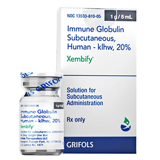 Xembify Immune Globulin Subcutaneous, Human – klhw 20% Injection 5 mL **Requires Refrigeration