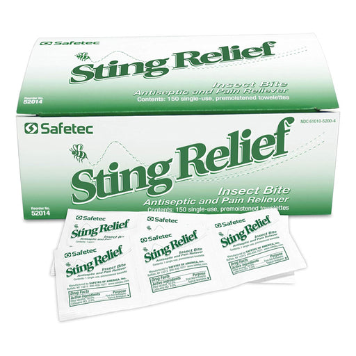 Insect Bite Relief Wipes by Safetec