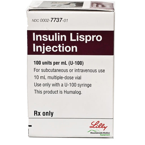 Insulin Lispro Injection U-100 Multiple Dose Vial 10 mL by Lilly NDC 00002-7737-01