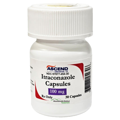 Itraconazole Capsules 100 mg by Ascend Laboratories 67877-0454-30