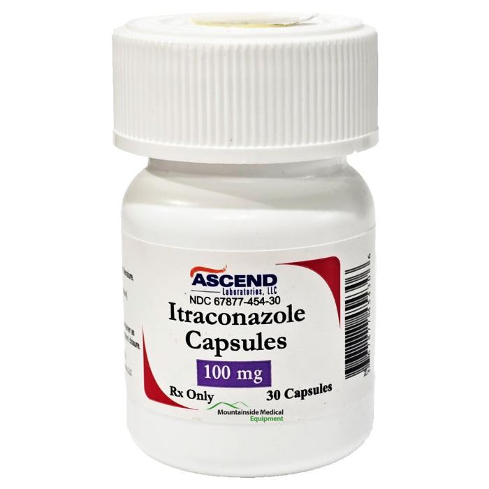 Itraconazole Capsules 100 mg for effective treatment of fungal infections, supporting skin, nail health, and enhancing immune system function.