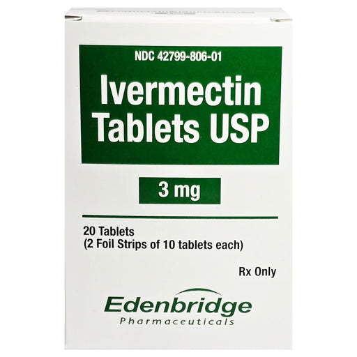 Ivermectin 3 mg Tablets by Edenbridge NDC 42799-0806-01