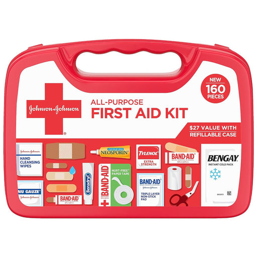 Johnson and Johnson First Aid Kit 160 Pieces