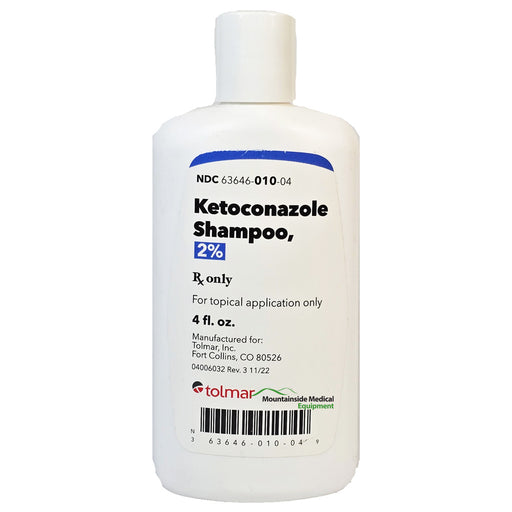 Ketoconazole Shampoo 2% Antifungal Treatment 120 mL by Tolmar NDC 63646-0010-04