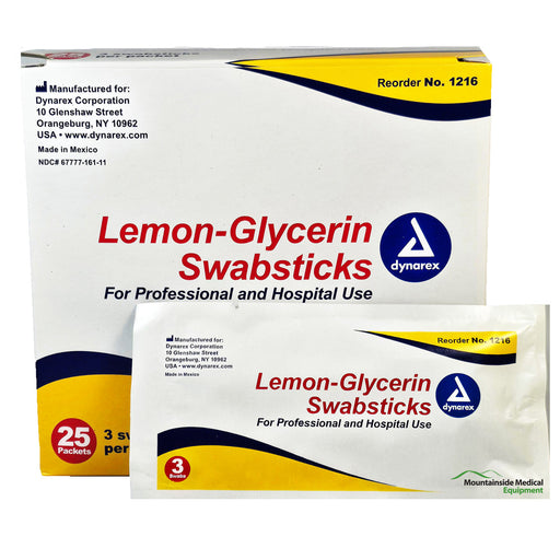 Lemon Glycerin Swabsticks, Lemon Flavored by Dynarex 1216