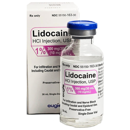 Lidocaine 1% Hydrochloride For Injection 30 mL b y Eugia NDC 55150-0163-30