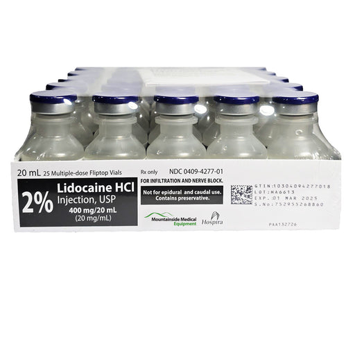 Lidocaine 2% for Injection 20 mL Multi-Dose Vials by Pfizer NDC 0409-4277-01