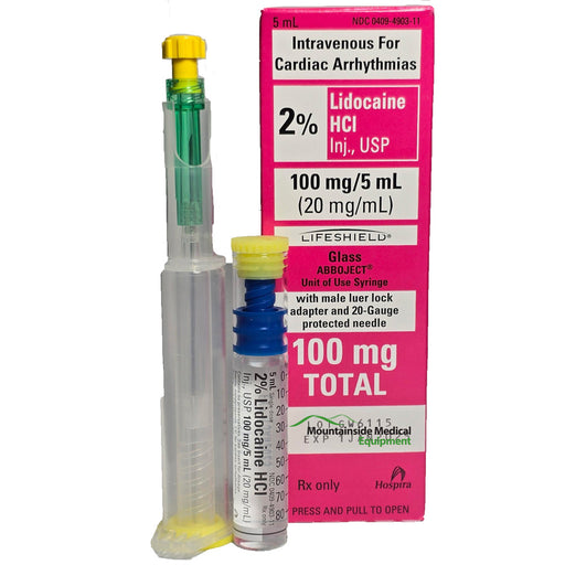 Lidocaine 2% for Injection 5 mL ABBOJECT Prefilled Glass Syringe by Pfizer NDC 0409-4903-34