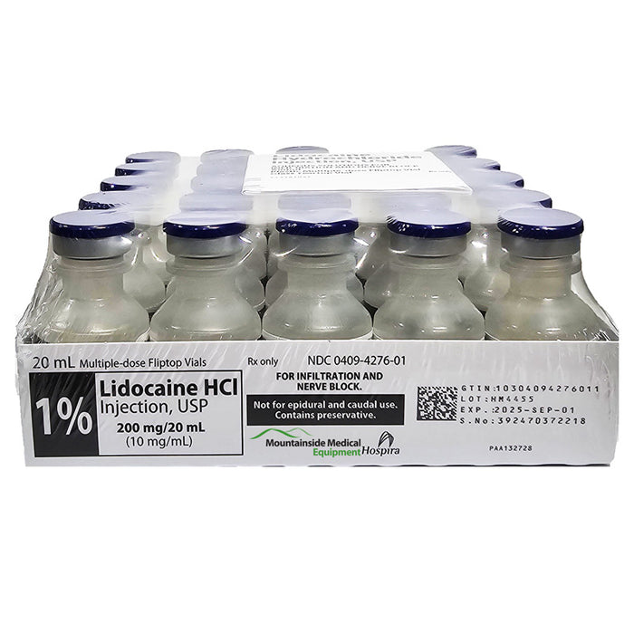 Lidocaine HCl 1% Injection 20 mL Multiple-Dose Vials by Pfizer NDC 00409-4276-01