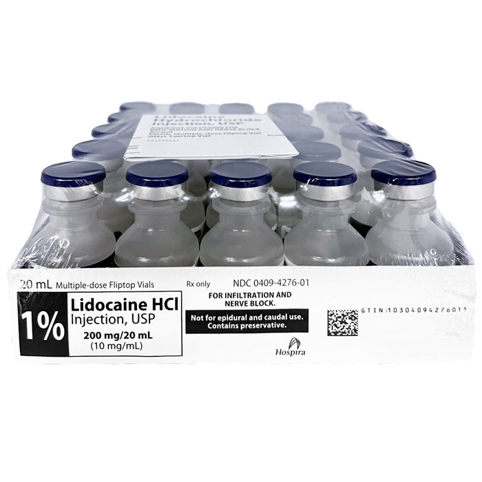 Lidocaine HCl 1% Injection 20 mL Multiple-Dose Vials by Pfizer Injectables NDC 00409-4276-01