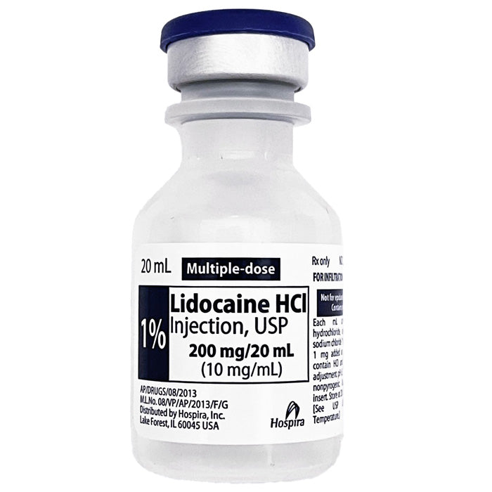 Lidocaine Hydrochloride 1% Injection 20mL Multipe Dose Vial by Pfizer