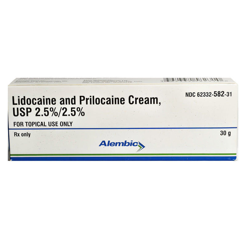 Lidocaine and Prilocaine Cream 2.5% by Alembic NDC 62332-0582-31