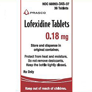 Lofexidine 0.18 mg Tablets by Prasco Labs