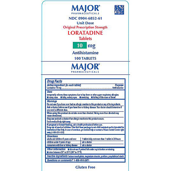 Loratadine 10 mg Allergy Relief Medicine Unit Dose Packets