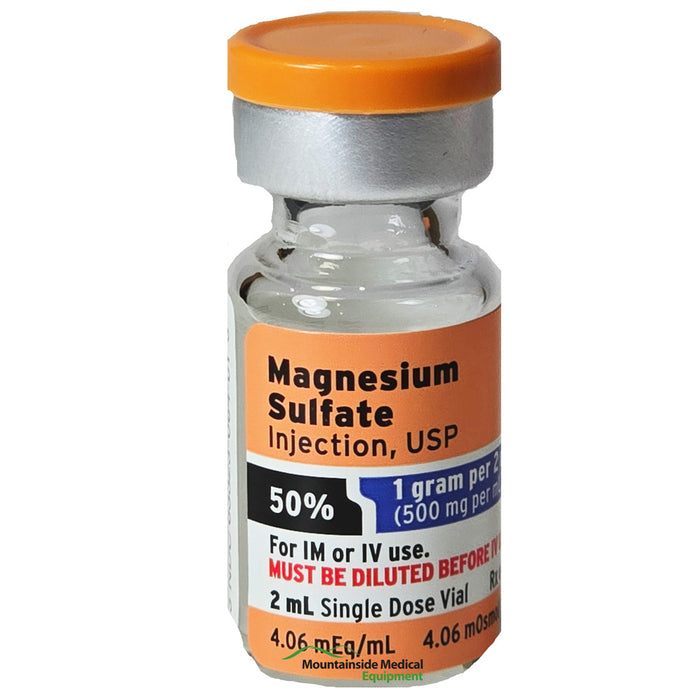 Magnesium Sulfate 50% Injection used for seizure prevention, eclampsia management, and correcting magnesium deficiency in patients.