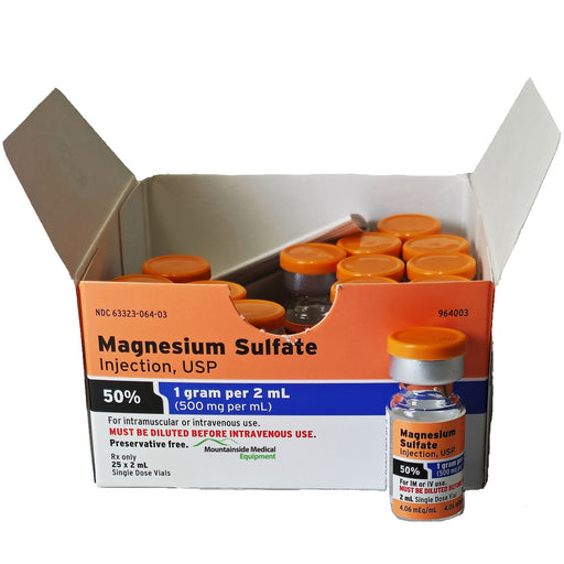 Magnesium Sulfate 50% Injection vial for treating eclampsia, managing preeclampsia, and correcting magnesium deficiency in patients.