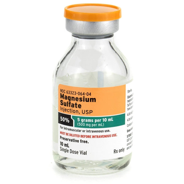 Magnesium Sulfate in Water for Injection 50% Single Dose Vial 10 mL