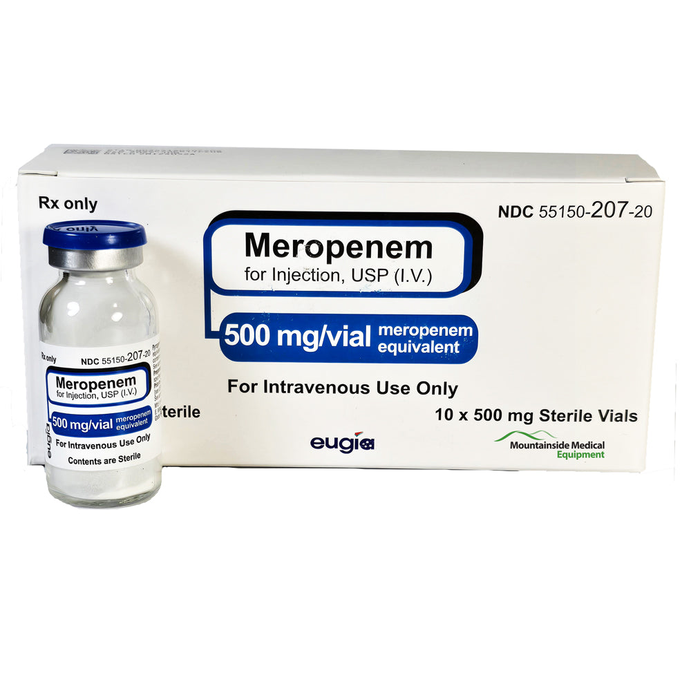 Meropenem for Injection 500 mg Vial By Eugia NDC 55150-0207-20