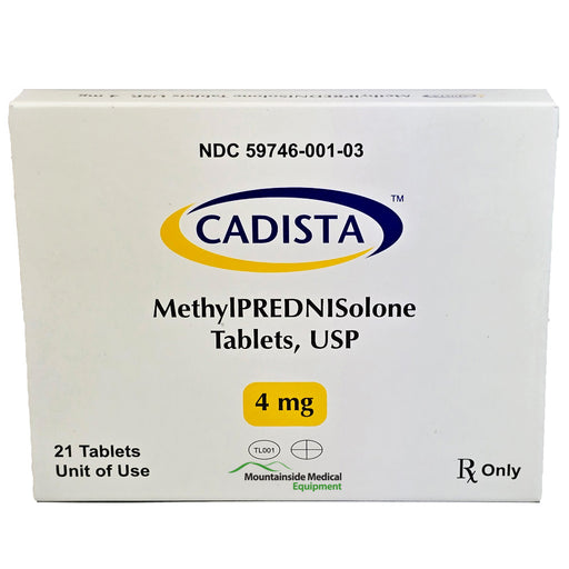 Methylprednisolone Tablets 4 mg by Cadista Pharmaceuticals NDC 59746-0001-03