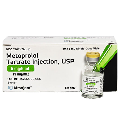 Metoprolol Tartrate Injection Single-Dose Vials 5 mL by Almaject NDC 72611-0740-10