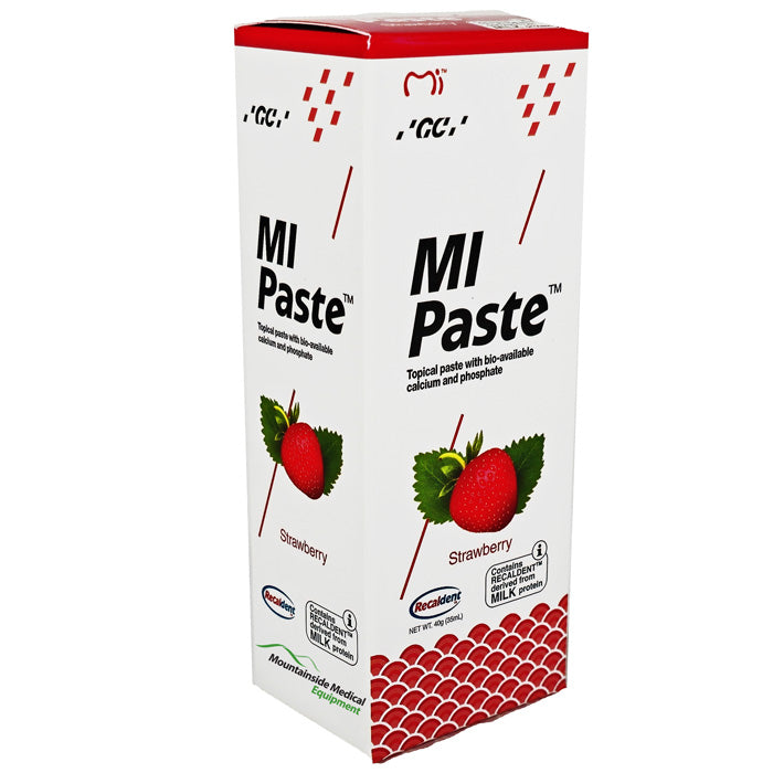 Mi Paste Strawberry flavor strengthens enamel, reduces tooth sensitivity, enhances dental health, and supports optimal oral hygiene.