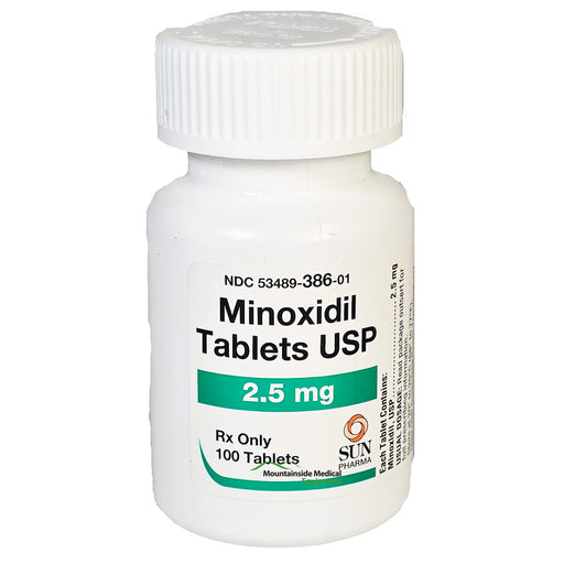 Minoxidil Tablets 2.5 mg by Sun Pharmaceutical NDC 53489-0386-01