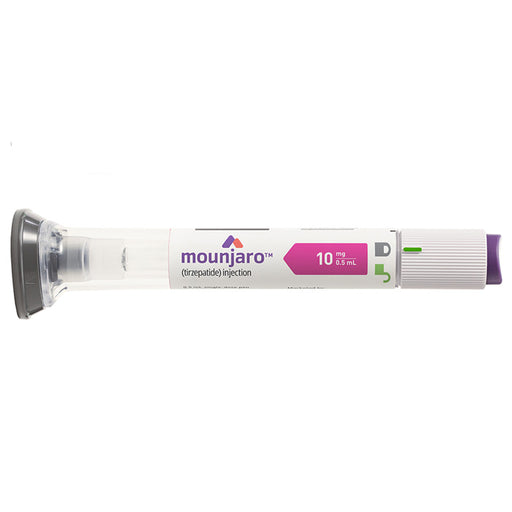 Mounjaro (Tirzepatide) Injection 10 mg/0.5 mL Prefilled Syringes (4-Pack) **Refrigeration Required (RX)