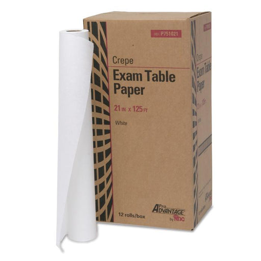 Premium Table Paper, Crepe White; ensures hygiene and comfort, ideal for clinics, boosting patient well-being.