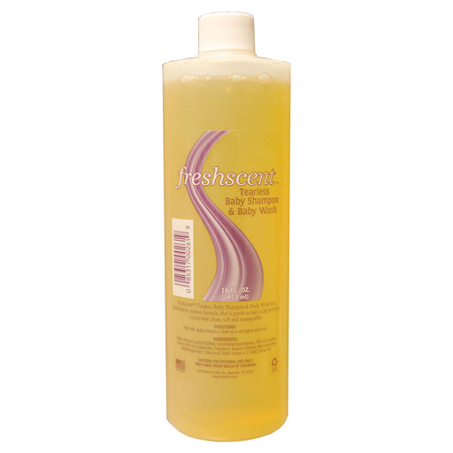 Baby Shampoo & Body Wash, Freshscent Tearless, 16 oz for gentle and nourishing baby skin care.