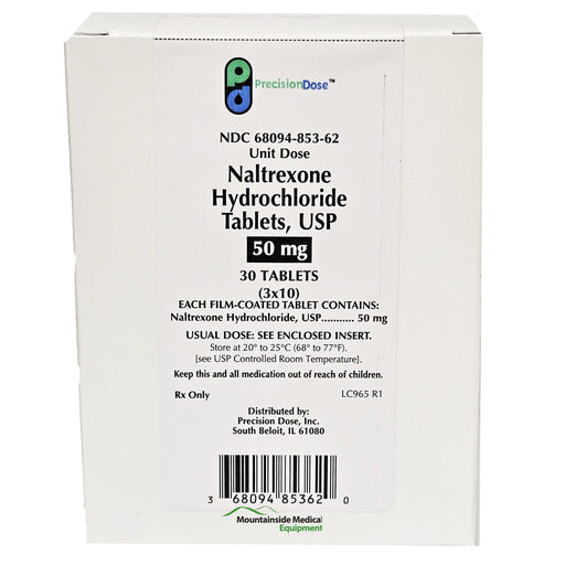 Naltrexone Hydrochloride Tablets 50 mg Unit Dose by Precision Dose NDC 68094-0853-62