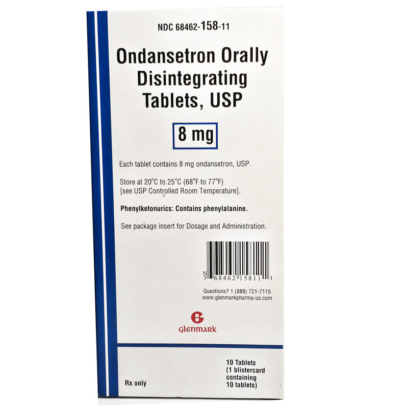 Ondansetron 8 mg Orally Disintegrating Tablets by Glenmark NDC 68462-0158-11