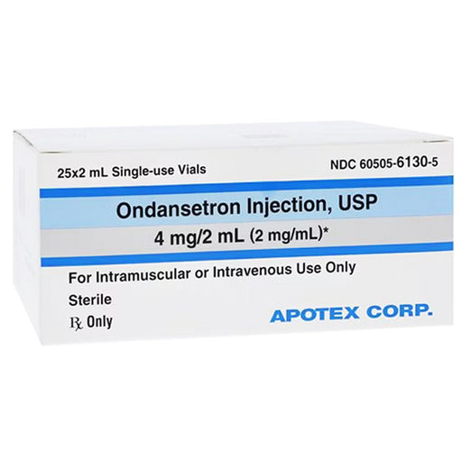 Ondansetron for Injection 4 mg per 2 mL Single-Dose Vials, 25/Tray 