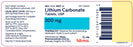 Package Label for Lithium Carbonate 300 mg Capsule 100 Count