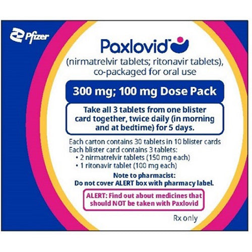 Paxlovid Tablets 300 mg; 100 mg Nirmatrelvir-Ritonavir — Mountainside ...