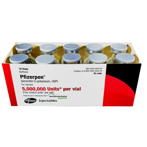 Pfizerpen Injection 5000000 Units for treating severe bacterial infections, ensuring effective antibiotic therapy and infection control.