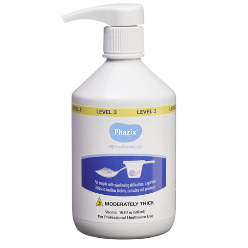 Phazix Pill Swallowing Gel Level 3 (Moderately Thick) Vanilla Flavor 500 mL