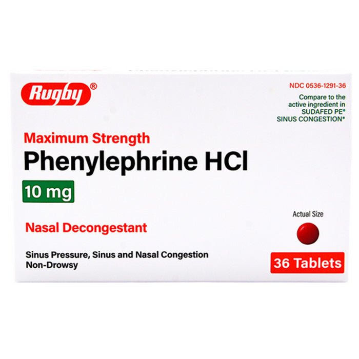 Phenylephrine 10 mg Nasal Decongestant Sinus Pressure Relief